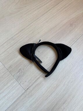 Black Cat Ear Headband with Bow - Women Accessories